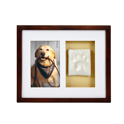 clay pawprints wall frame