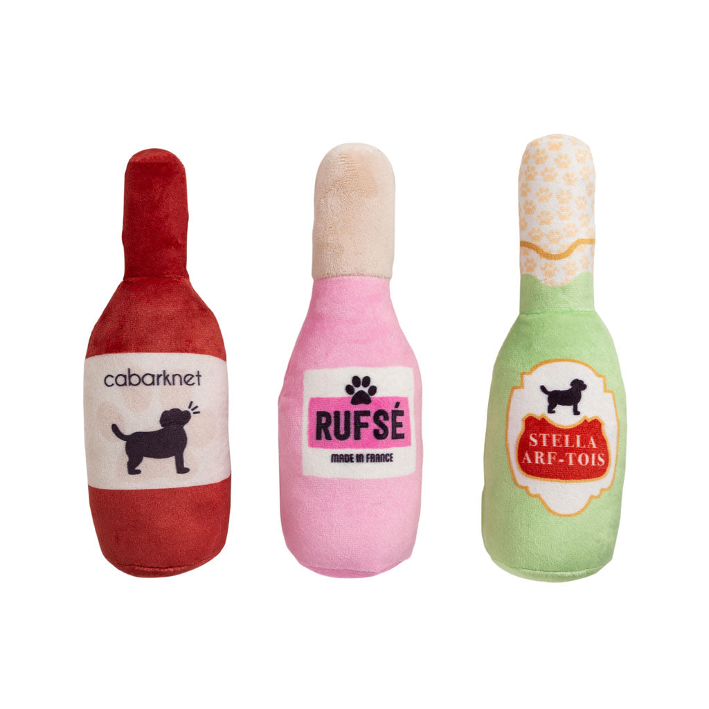 Pearhead's happy hour dog toy set