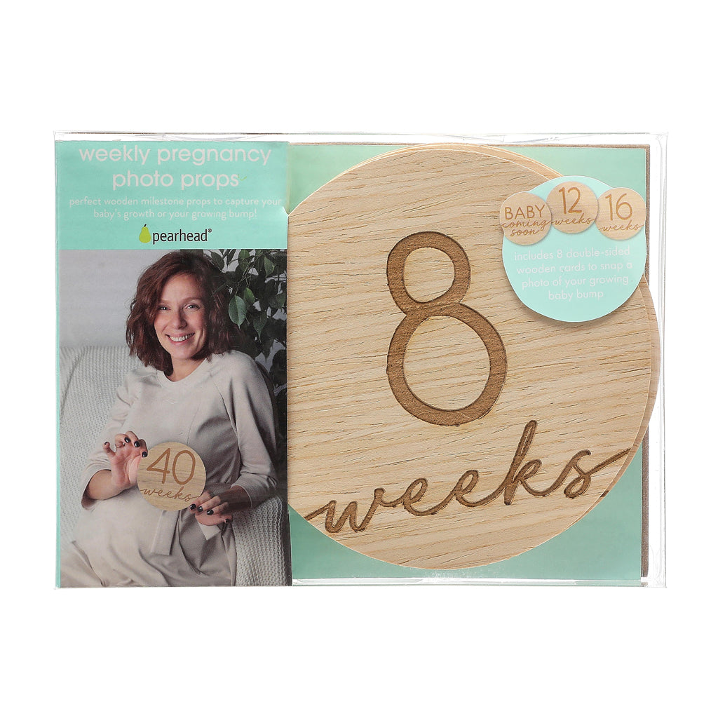 wooden pregnancy photo cards