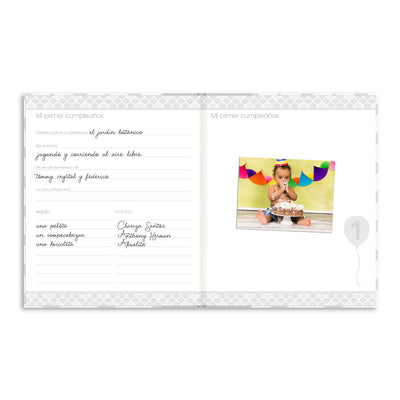 chevron baby book - spanish