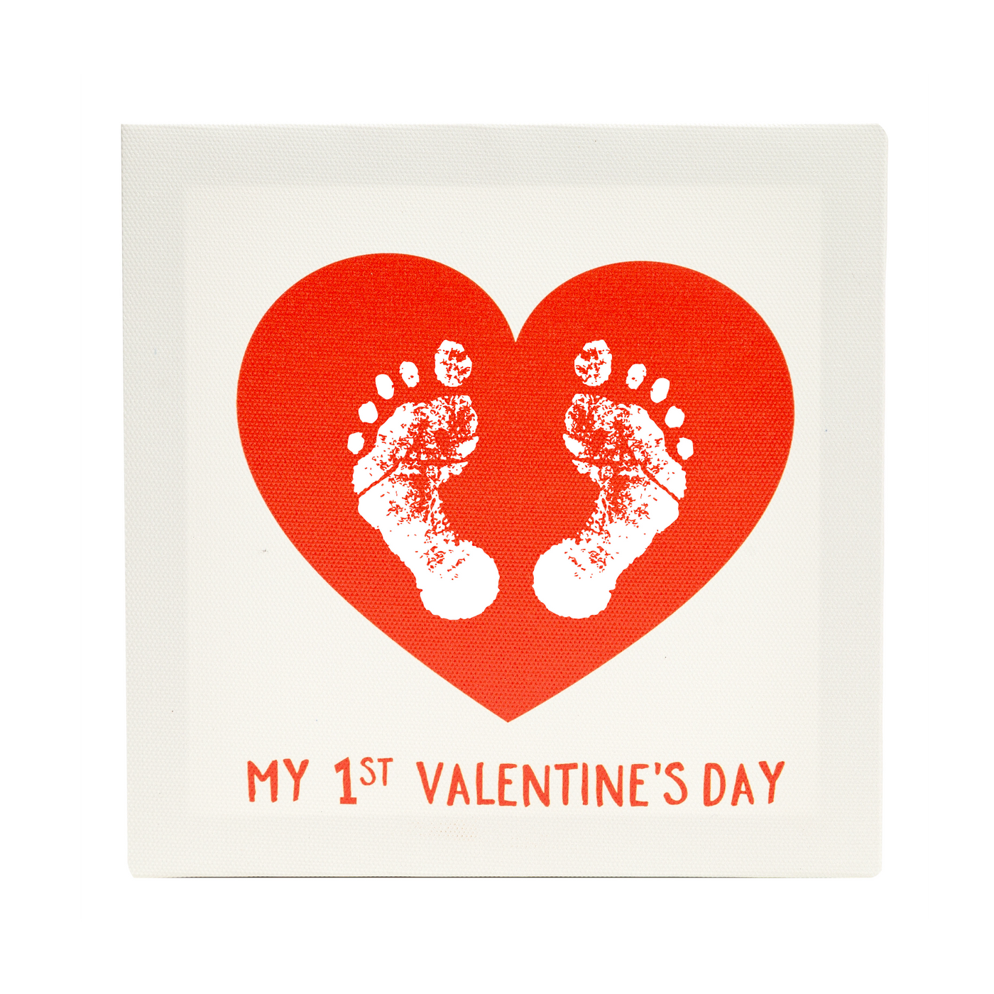 my first valentine's day baby's print canvas